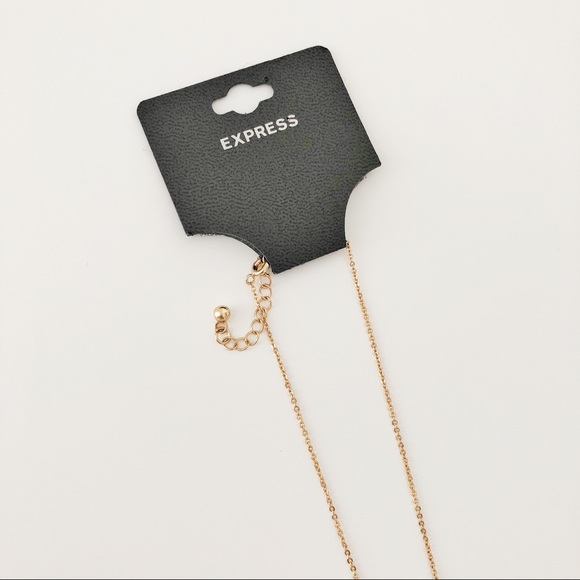 Express gold gunmetal pavè disc necklace - Picture 4 of 5